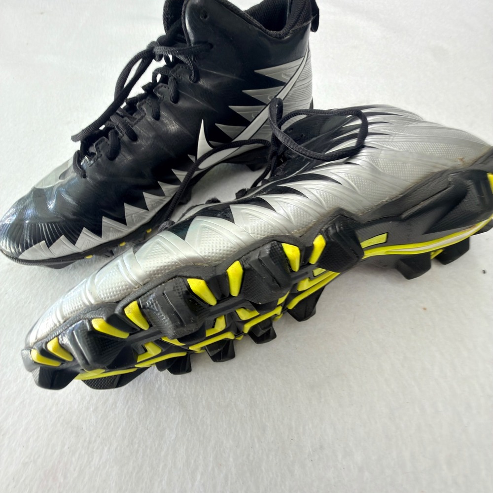Nike Alpha Menace Shark Football Cleats Volt Fastflex Mid Top Men Sz 12